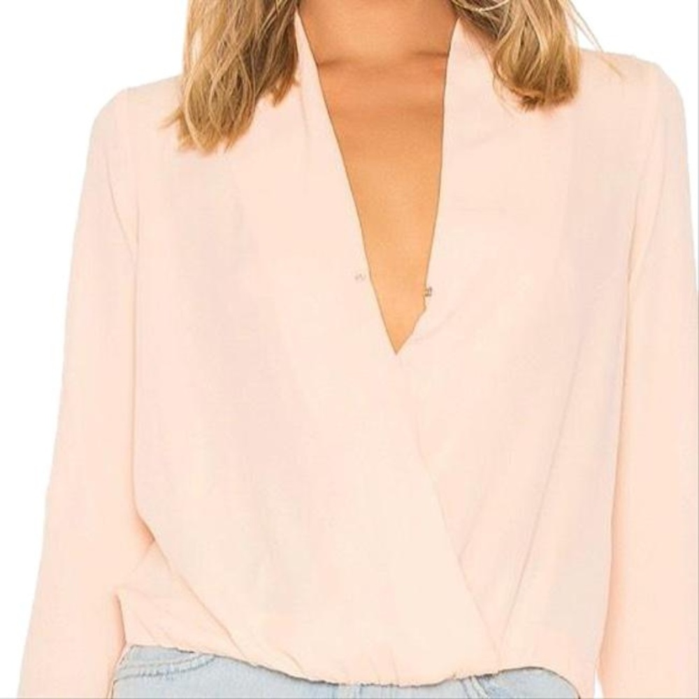 Lovers + Friends Peach Pink Lfs135 S18 Blouse NWT
